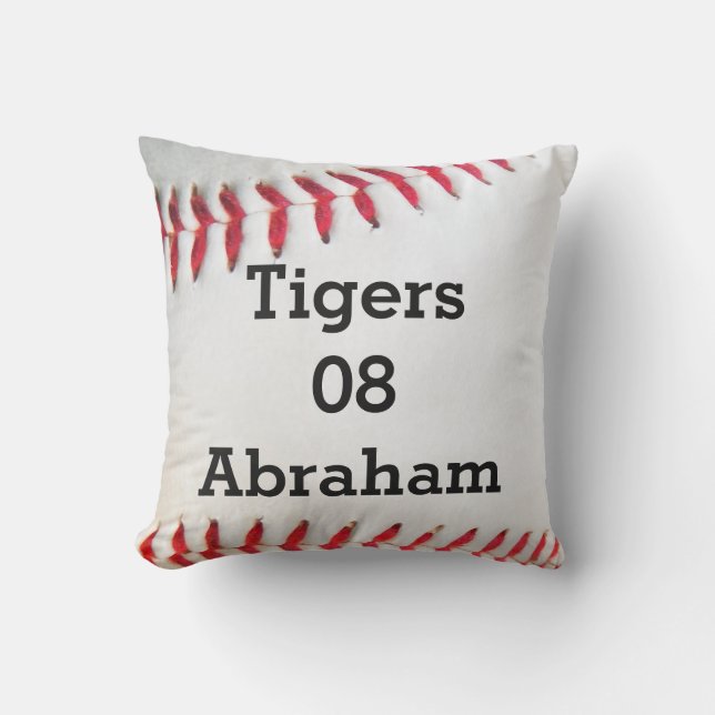 Persoonlijk Pillow White Baseball red stitching Kussen (Voorkant)