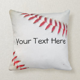 Persoonlijk Pillow White Baseball red stitching Kussen