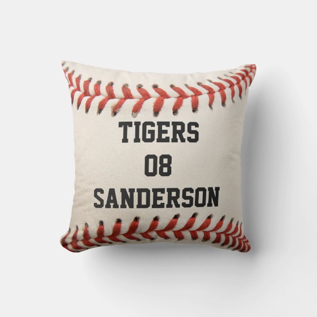 Persoonlijk Pillow White Baseball red stitching Kussen (Voorkant)