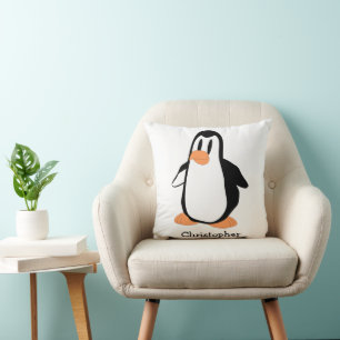 Persoonlijk pinguïnontwerp kussen