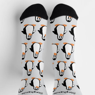 Persoonlijk pinguïnontwerp sokken