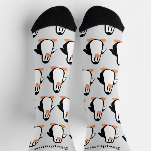 Persoonlijk pinguïnontwerp sokken (Top)
