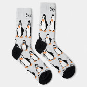 Persoonlijk pinguïnontwerp sokken (Rechts)