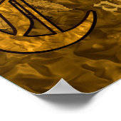 Persoonlijk Pioen Monogram Eerste Letter C Poster (Hoek)