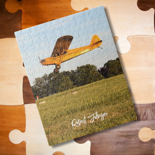 Persoonlijk Pipercub-vliegtuig fotospel avond Legpuzzel