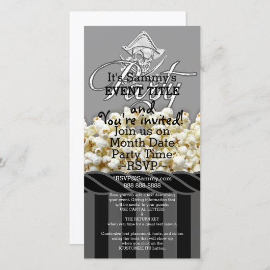 Persoonlijk Piraat Feestje (Voorkant / Achterkant)