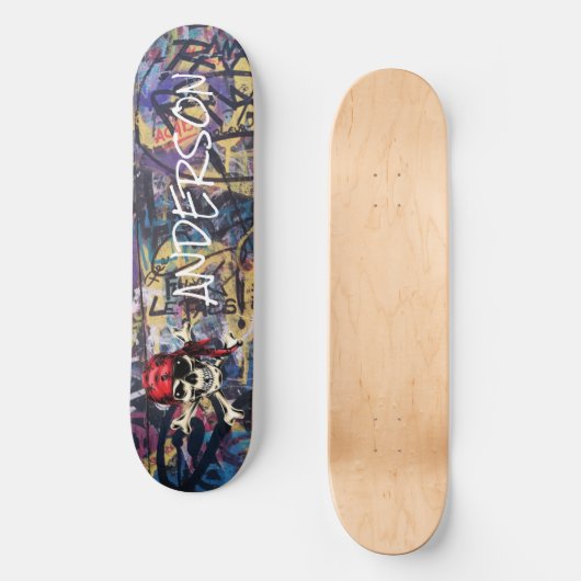 Persoonlijk piraat Skull Skateboard (Voorkant)