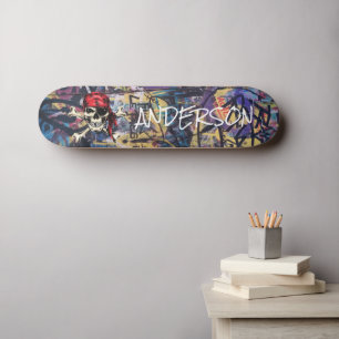 Persoonlijk piraat Skull Skateboard