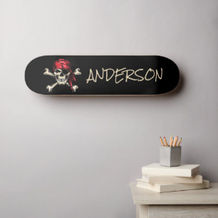 Persoonlijk piraat Skull Skateboard