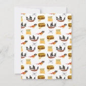 Persoonlijk Piraat Thema Kinderen Briefpapier Notitiekaartje (Achterkant)