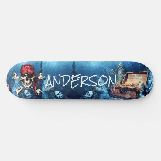 Persoonlijk piraatschatten persoonlijk skateboard (Horizontaal)