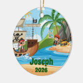 Persoonlijk Piraatsschip Ornament (Links)