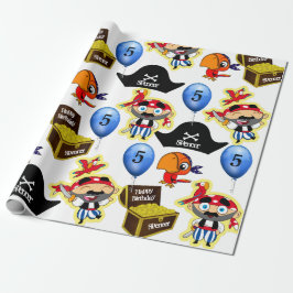 Persoonlijk Pirate Birthday Cadeaupapier