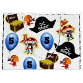 Persoonlijk Pirate Birthday Groot Cadeauzakje (Achterkant)