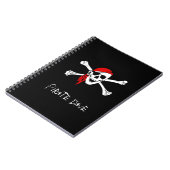 Persoonlijk Piratenschedel en Kruisbeenderen Notit Notitieboek (Linkerzijde)