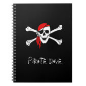 Persoonlijk Piratenschedel en Kruisbeenderen Notit Notitieboek (Voorkant)