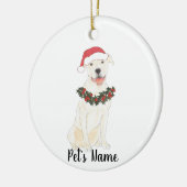 Persoonlijk Pitbull Staffy (wit) Keramisch Ornament (Links)