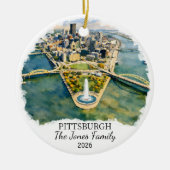 Persoonlijk Pittsburgh, Op maat gemaakte Pennsylva Keramisch Ornament (Voorkant)