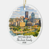 Persoonlijk Pittsburgh, Op maat gemaakte Pennsylva Keramisch Ornament (Links)
