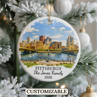 Persoonlijk Pittsburgh, Op maat gemaakte Pennsylva Keramisch Ornament