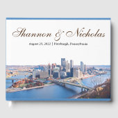 Persoonlijk Pittsburgh Skyline Guest Book Gastenboek (Voorkant)