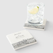 Persoonlijk Pittsburgh Stone-Onderzetter Stenen Onderzetter (Zijkant)