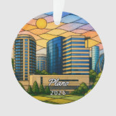 Persoonlijk Plano Acryl Ornament, Aangepaste Texas Ornament (voorkant)