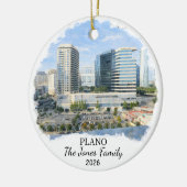 Persoonlijk Plano-sieraad, op maat gemaakt Texas Keramisch Ornament (Links)