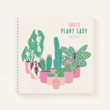 Persoonlijk plantendame-huisplantennotitieboek
