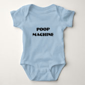 Persoonlijk poepmachine Baby Body Romper (Voorkant)