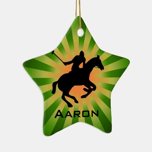 Persoonlijk Polo-Ornament Keramisch Ornament (Rechts)