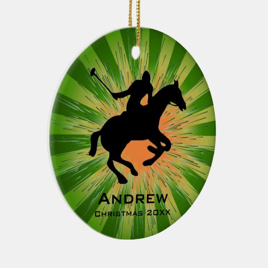 Persoonlijk Polo-Ornament Keramisch Ornament (Rechts)