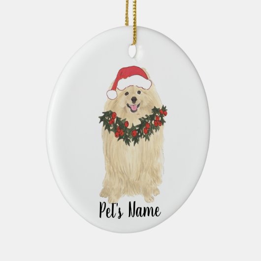 Persoonlijk Pommeren Keramisch Ornament (Rechts)