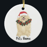 Persoonlijk Pommeren Keramisch Ornament<br><div class="desc">Maak dit jaar de mooie lijst met een gepersonaliseerd ornament van je lieve pomeraanse elf! Voor de liefste geschenken,  combineer het met een bijpassende kunstafdruk of een ander item uit mijn collectie!</div>