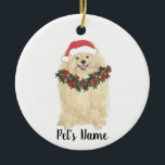 Persoonlijk Pommeren Keramisch Ornament<br><div class="desc">Maak dit jaar de mooie lijst met een gepersonaliseerd ornament van je lieve pomeraanse elf! Voor de liefste geschenken,  combineer het met een bijpassende kunstafdruk of een ander item uit mijn collectie!</div>