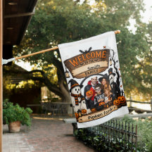 Persoonlijk Pompoen Familie Halloween Welkom Bord