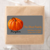 Persoonlijk pompoenlabel voor gepersonaliseerde Ha Etiket (Insitu)