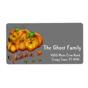 Persoonlijk pompoenlabel voor gepersonaliseerde Ha Etiket