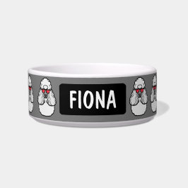 Persoonlijk Poodlepatroon Grappig Voerbakje