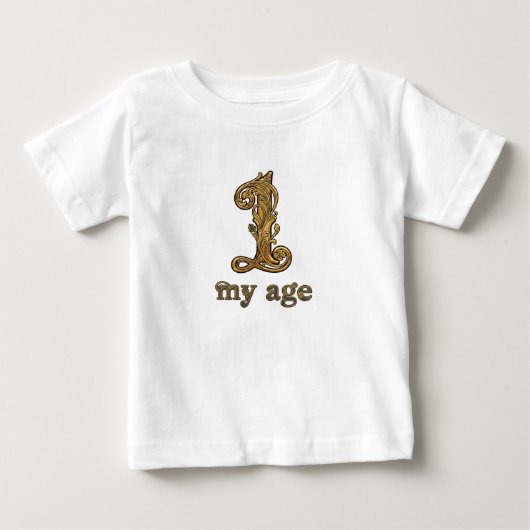 Persoonlijk Pooh Eerste Verjaardag Baby T-Shirt (Voorkant)