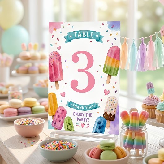 Persoonlijk Popsicle-feestje  Kaart