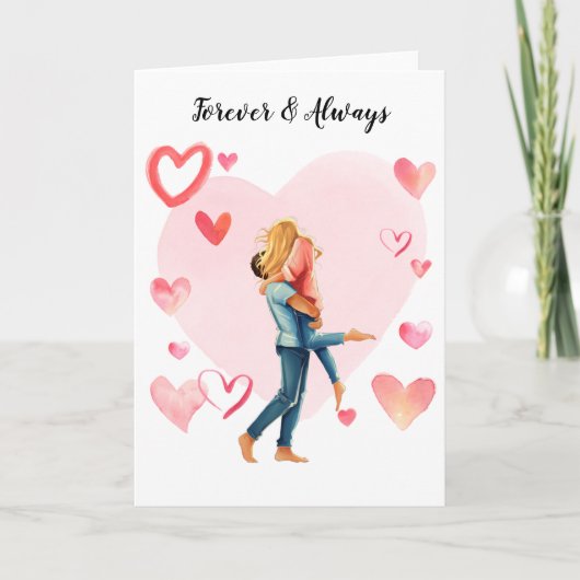 Persoonlijk portret voor Waterverf Feestdagen Kaart (Voorkant)