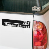 Persoonlijk postbusnummer en adres bumpersticker (Op Truck)