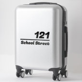 Persoonlijk postbusnummer en adres sticker (Koffer)