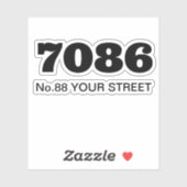 Persoonlijk postbusnummer en adres sticker (Vel)
