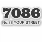 Persoonlijk postbusnummer en adres sticker (Voorkant)