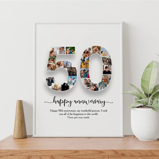 Persoonlijk Poster voor 50e Jubileum fotocollage