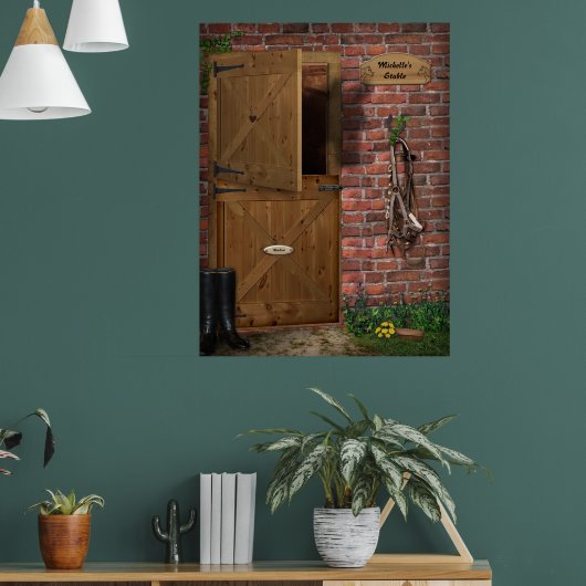 Persoonlijk Poster voor paardenlappen/rolroosters (Woonkamer 1)