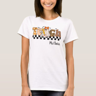 Persoonlijk potlood met Halloween-lerarennaam en g T-shirt