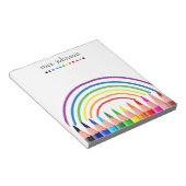 Persoonlijk Potlood Regenboog Leraar Notitieblok (Schuin)